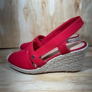 Lauren Ralph Lauren Womens Penelope Strappy Heel Red Sandals Women’s Size 7.5